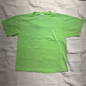 Vintage Royal Knight Single Stitch Lime Green T-Shirt